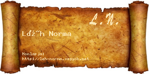 Léh Norma névjegykártya